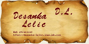 Desanka Lelić vizit kartica